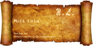 Mult Lola névjegykártya